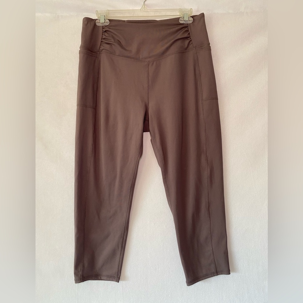 Free People Movement Cropped Capri Leggings Brown Large
